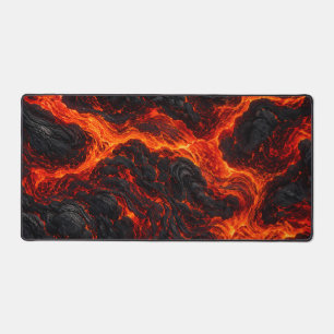 Geschmolzener Lavastrom Vulkanische Feuertextur Schreibtischunterlage