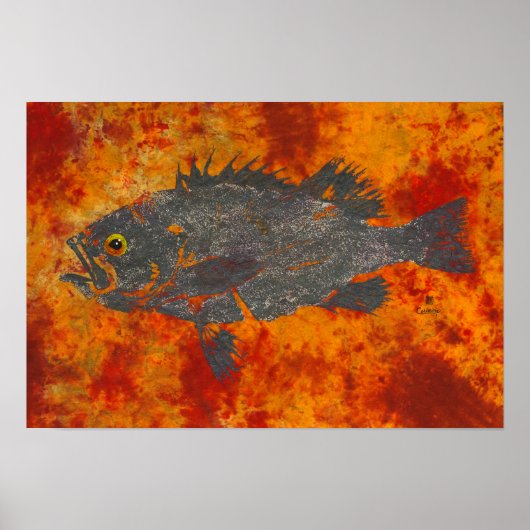 Geschmolzener Rockfish - 19" x 13" Poster (Vorne)