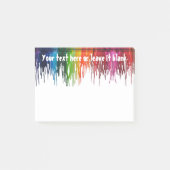 Geschmolzener Zeichenstift vom Schreibtisch des Post-it Klebezettel (Vorderseite)