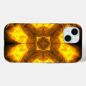 Geschmolzenes Gold Solar-Fraktal-Kunst Case-Mate iPhone Hülle (Rückseite (Horizontal))