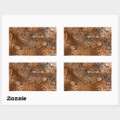 Geschmolzenes Rechteck "Kupfer"-Aufkleber Rechteckiger Aufkleber (Blatt)