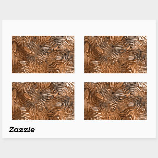 Geschmolzenes Rechteck "Kupfer"-Aufkleber Rechteckiger Aufkleber (Blatt)