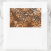 Geschmolzenes Rechteck "Kupfer"-Aufkleber Rechteckiger Aufkleber (Tasche)