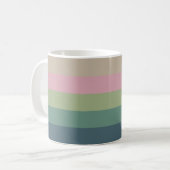 Geschmückte Eleganz - Stilvoll gestreift Kaffeetasse (Vorderseite Links)
