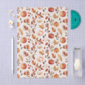 Geschmückte Herbstäpfel und Blätter Seidenpapier (Handwerk)