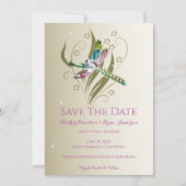 Geschmückte Libelle Save The Date Ankündigung (Vorderseite)