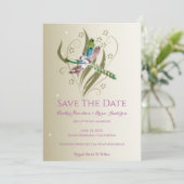Geschmückte Libelle Save The Date Ankündigung (Stehend Vorderseite)