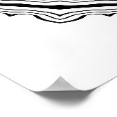 Geschmückte Mandala-Malvorlage mit fetten Ringen Poster (Ecke)
