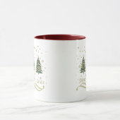 Geschmückte moderne Weihnachtskiefern Tasse (Zentrum)