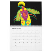 Geschmückte Tiere Kalender (Feb 2027)