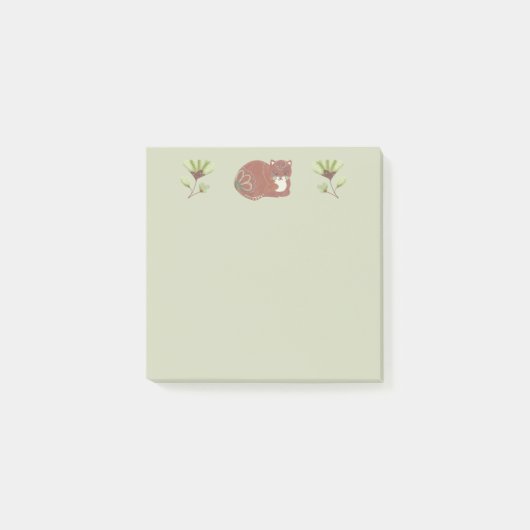 Geschmückte Volkskunst-Katze Post-it Klebezettel (Vorderseite)