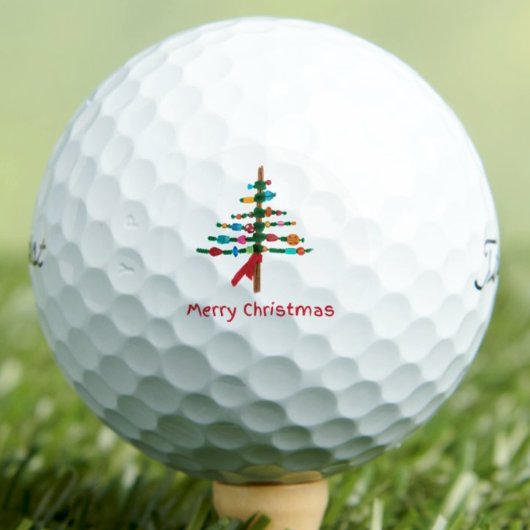 Geschmückter süßer Weihnachtsbaum – Festliches Wei Golfball