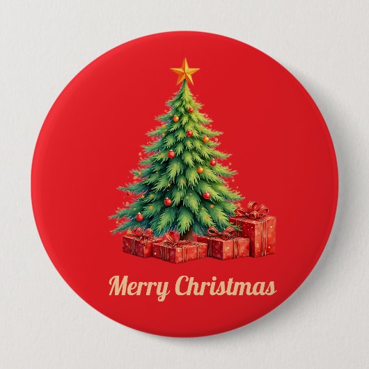 Geschmückter Weihnachtsbaum, Button (Vorderseite)