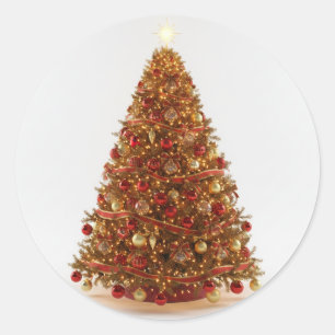 Geschmückter Weihnachtsbaum Design Aufkleber