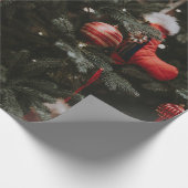 Geschmückter Weihnachtsbaum Geschenkpapier (Ecke)