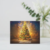 Geschmückter Weihnachtsbaum Postkarte (Stehend Vorderseite)