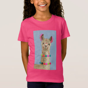 Geschmücktes Lama - Beige T-Shirt
