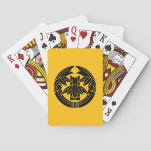 Geschneidener Bambus in umfassenden Bambusblättern Spielkarten