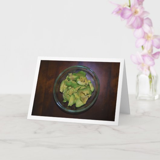 geschnitten Avocado Frucht in Bowl Karte (Orchidee)