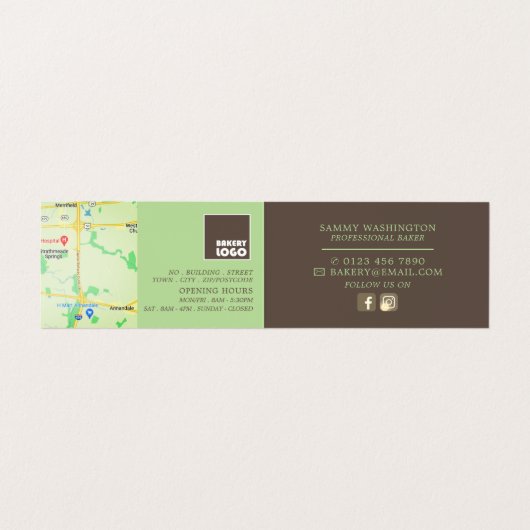 geschnitten Brot an Bord, Bäckerei im Detail Visitenkarten (Innenseite Aufgefaltet)