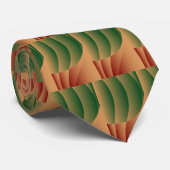 Geschnittene FarbKrawatte - Herbst-Farben Krawatte (Gerollt)
