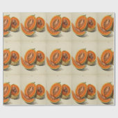 Geschnittene Kantalupenmeloneillustration Geschenkpapier (Flach)
