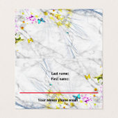 geschnittene und klassische geklappte Visitenkarte Visitenkarten (Außenseite Aufgefaltet)