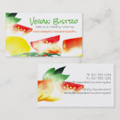 Geschnittene vegane visitenkarte (Vorne/Hinten)