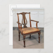 Geschnittener Lyre-Back-Sessel, geliefert von Postkarte (Vorne/Hinten)