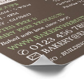 geschnittenes Brot an Bord, Bäckereien, Bäckereila Poster (Ecke)