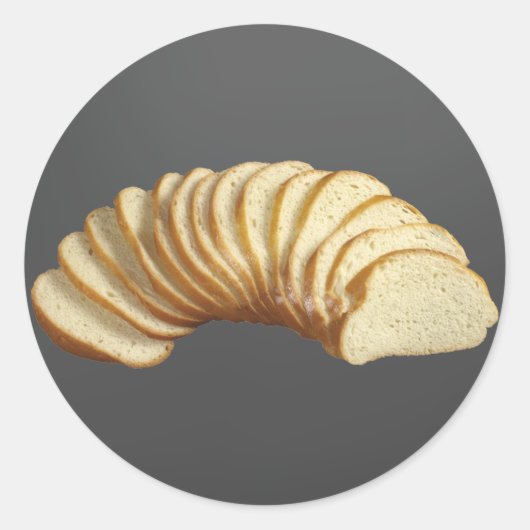 geschnittenes Brot Runder Aufkleber (Vorderseite)