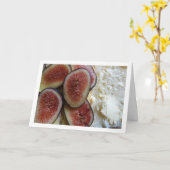 geschnittenes Feigenobst auf Brot Karte (Gelbe Blume)