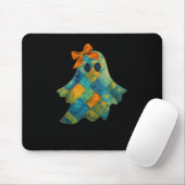 Geschnittenes Ghost mit Orangenbogendesign Mousepad (Mit Mouse)