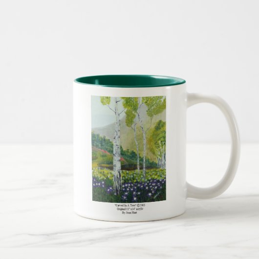 Geschnitzt in einem Baum Zweifarbige Tasse (Rechts)