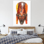 geschnitzte afrikanische Maske Leinwanddruck (Insitu (Schlafzimmer))