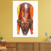 geschnitzte afrikanische Maske Leinwanddruck (Insitu (Wohnzimmer))