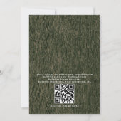 Geschnitzte Eiche Rustikale QR Code Hochzeit Einladung (Rückseite)