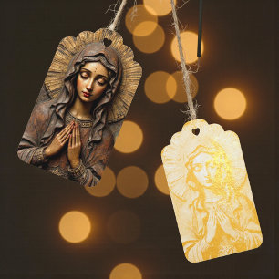 Geschnitzte Hingabe Holz-Maria Geschenkanhänger