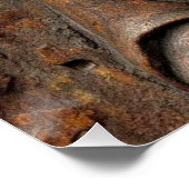 Geschnitzte Hingabe Holz-Maria Poster (Ecke)