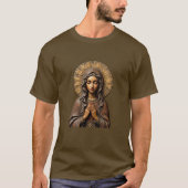 Geschnitzte Hingabe Holz-Maria T-Shirt (Vorderseite)