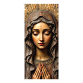 Geschnitzte Hingabe Holz-Maria Werbekarte (Hinten)