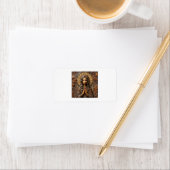 Geschnitzte Hingabe Holzmadonna Adressaufkleber (Insitu)