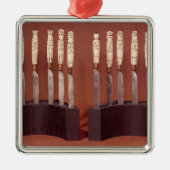 Geschnitzte Messer-Griffe, die englische Monarchen Silbernes Ornament (Vorne)