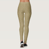 Geschnitzte Steinmedaillon-MED-Gamaschen Leggings (Rückseite)