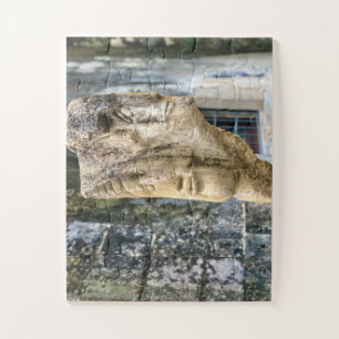 Geschnitzte Steinskulptur Ragusa Sizilien Puzzle