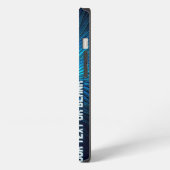 Geschnitzter blauer Stern iPhone Hülle (Linke Seite)