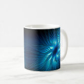 Geschnitzter blauer Stern Kaffeetasse (VorderseiteRechts)