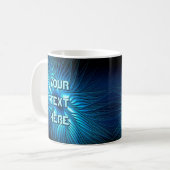 Geschnitzter blauer Stern Kaffeetasse (Vorderseite Links)