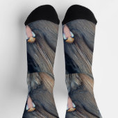 Geschnitzter Engel im Baum Thunder Cove Socken (Oben)