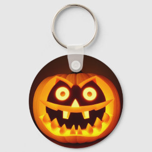 Geschnitzter Halloween-Kürbis Schlüsselanhänger
